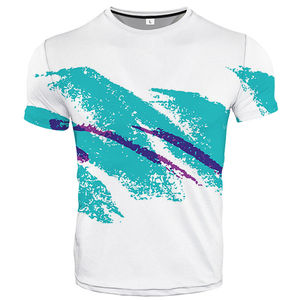 T-shirts pour hommes imprimés par sublimation, style urbain, tissu tricoté, écologique, séchage rapide - Product Image 2