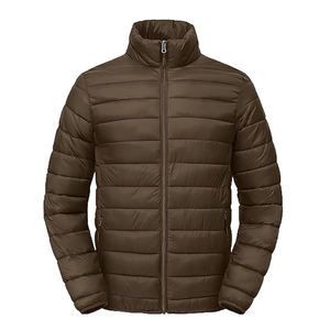 Chaqueta acolchada de invierno personalizada para hombre, sin capucha, Con cremallera larga y cálida, estilo callejero, chaquetas acolchadas de alta calidad - Product Image 1
