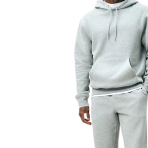 Ensemble sweat-shirt et pantalon de survêtement en molleton uni pour homme, en coton doux, vêtements de sport décontractés, pull à capuche chaud pour l'hiver, survêtement pour tous les jours - Product Image 6