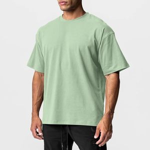 Chemises à manches courtes en coton de haute qualité pour hommes, hauts de sport, t-shirts, vêtements de sport surdimensionnés pour hommes, tailles S-XXL, fabriqués au Pakistan - Product Image 1