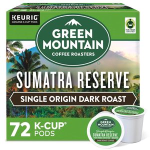กาแฟกรีนเมาน์เทน คอฟฟี่ โรสเตอร์ส ซูมาตรา รีเสิร์ฟ คีริก ซิงเกิลเซอร์ฟ คี-คัพ พ็อดส์ กาแฟคั่วเข้ม 72 แคปซูล - Product Image 4