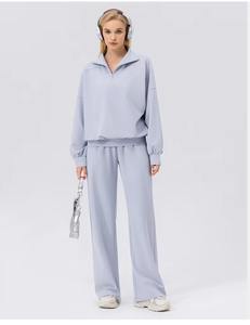 Unisex Lightweight Acid Wash Winter Solid Sweatsuit Custom Logo Printed Hooded Streetwear for Women Own Design <b>Tracksuits</b> Sets - Product Image 3