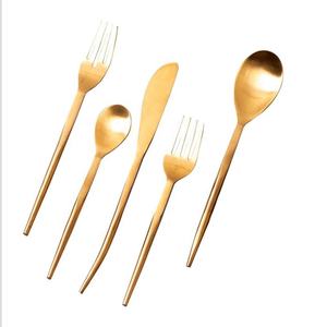 Wedding Luxury <b>Mirror</b> <b>Gold</b> Black Metal Round Design Cutlery Western Style Decorative Handmade Flatware Set - Product Image 1