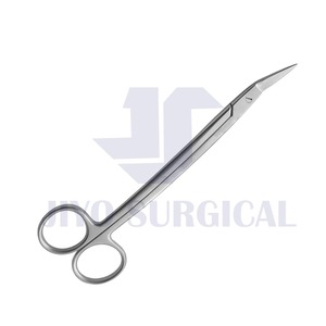 Tijera Médica Quirúrgica de cordoncillo Dental, tóner dentado, corte súper recto, curvado, 17 cm, certificado CE, TC - Product Image 4