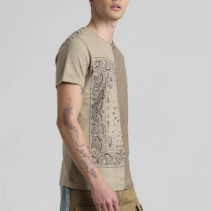 เสื้อยืดผ้าฝ้ายไฮสตรีทสำหรับผู้ชายเสื้อยืดซักกรดเสื้อผ้าแนวสตรีทผ้าฝ้าย100% - Product Image 3