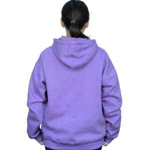 Sudaderas con capucha de algodón 100% informales de lana estampadas y sólidas para mujer, ropa de calle cálida de invierno, prendas de vestir exteriores de moda en lavanda - Product Image 3