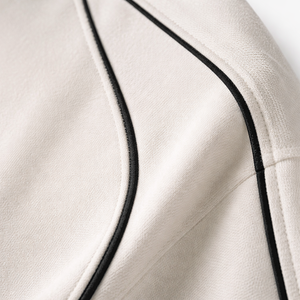 Camiseta Personalizada Extra Grande con Ribete en Contraste para Hombre, Blanca, Estilo Urbano Minimalista, Raglán, de Algodón, Manga Corta - Product Image 5