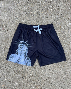 <b>Men's</b> Custom Full Sublimation Printing Basketball Mesh <b>Shorts</b> <b>with</b> <b>Zipper</b> <b>Pockets</b> Solid Pattern Casual Style Stitched Logo - Product Image 1