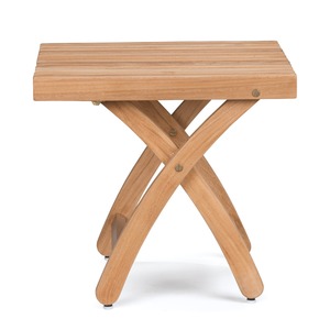 Mesa plegable cuadrada de madera de teca de alta calidad para jardín al aire libre, salón, playa, duradero, pequeñas mesas auxiliares para acampar, uso Exterior - Product Image 2