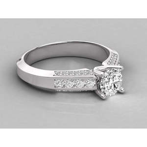 14K Purity 9K Gold <b>SOLITAIRE</b> LAB GROWN DIAMOND BRILLIANT <b>RING</b> Oval Cut Statement <b>Ring</b> Romantic Style Hip-Hop Engagement IGI 10K - Product Image 2