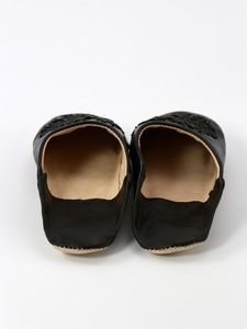 Babouches marocaines en cuir noir à sequins, broderies perlées, mules d'intérieur à bout rond, chaussures plates, plusieurs couleurs, vente en gros - Product Image 4