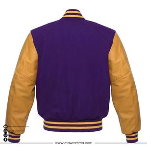 Chaqueta Universitaria Personalizada al por Mayor para Hombre, de Poliéster/Algodón, Estilo Urbano de Lujo, con Parches en la Parte Delantera, OEM, de Alta Calidad, Impermeable y Resistente al Viento - Product Image 4