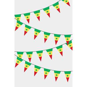 Burlap Triangular Flag Bunting for Celebrations & Events - Product Image 1