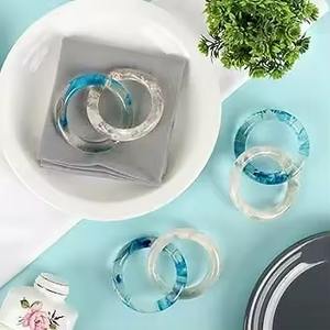 Luxurious Resin <b>Napkin</b> Rings Natural for <b>Party</b> Occasions - Product Image 1