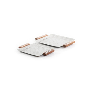 Bandeja plateada con marco de corte láser de hierro y Metal de nuevo diseño de excelente calidad para decoración del hogar y suministros para restaurantes - Product Image 4