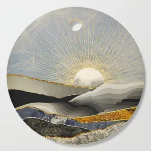 Tablas de queso de madera de último diseño, tabla de cortar de madera de mango con patrón a cuadros colorido con esmalte adhesivo - Product Image 4