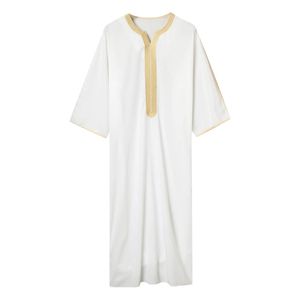 Túnica Tradicional Musulmana de Alta Calidad, Jubba, Thobe, Thawb para Hombres Árabes, Talla Grande, Bordada, Personalizada - Product Image 3