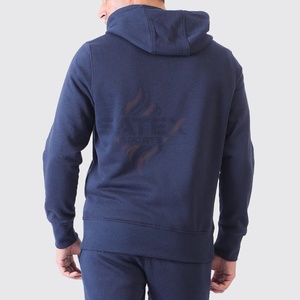 Sudadera con capucha de dos piezas Vintage para hombre, conjunto deportivo de invierno al por mayor, 100% algodón, logotipo personalizado, patrón sólido, jersey en blanco - Product Image 4