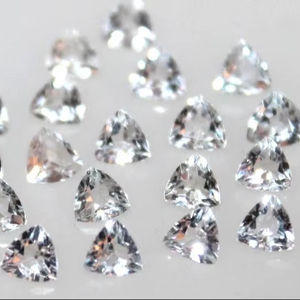 บุษราคัมสีขาวธรรมชาติ4มม. ล้านล้านเจียระไนคุณภาพสูง-บุษราคัมสีขาวหลวมคุณภาพดีเยี่ยม - Product Image 1