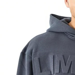 Fabricant OEM pour la vente en gros 100% coton sweat à capuche avec logo personnalisé pour hommes sweats à capuche unisexe lourd avec impression de lettres en relief 3D pour hommes - Product Image 5