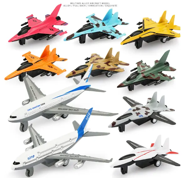 비행기 장난감 소년을위한 다이캐스트 전투기 제트 비행기 금속 항공기 제트 모델 어린이 차량 군용 비행기 장난감