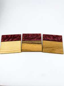 Premium <b>Epoxy</b> <b>Resin</b> and Stone Coasters <b>Clear</b> Glossy Drink Coasters with Artistic Swirl Design, Suitable for Modern Homes, - Product Image 6