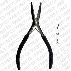 Matt Black Hair Extension Plier 7 Inch Flat <b>Mouth</b> Removal & Fitting Stainless Steel Plier Tools For For Hair Extensions - Product Image 3