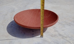 Natural Red Big Terracotta Clay Roti <b>Tawa</b> Plate Pan for Cooking Frying and Roasting With Glossy Smooth Finished Indian Pottery - Product Image 4