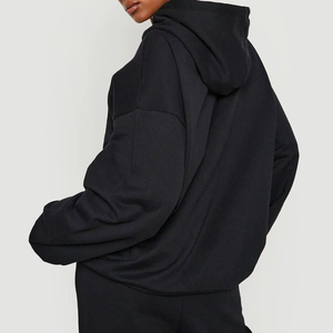 Nouveau design sweat à capuche avec logo personnalisé pas cher prix sweat à capuche avec cordon de serrage multi-poches sweats à capuche avec épaules tombantes pour femme respirant et décontracté - Product Image 6