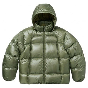 Manteau d'hiver de haute qualité veste à bulles résistance à l'eau veste bouffante en laine respirant fermeture éclair support couleur à capuche pour unisexe - Product Image 1