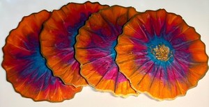 Premium Handmade Resin Coasters with <b>Real</b> <b>Flowers</b>, Decorative Drink Coaster Set, Elegant Stone Coasters Ideal for Nature Lovers - Product Image 6