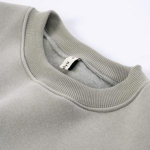 Sweat-shirts crop top surdimensionné pour femmesLogo personnalisé Streetwear uni Vente en gros OEM Service personnalisé Sweat-shirts crop top pour femmes - Product Image 2