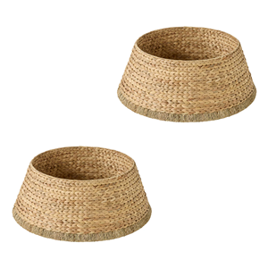 Collar para Árbol de Navidad de Jacinto de Agua Tejido a Mano, Falda para Árbol Natural y Sostenible para un Estilo Festivo Acogedor, Venta al por Mayor de Vietnam - Product Image 5