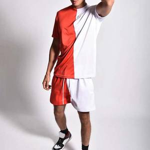 T-shirt de la meilleure qualité avec short assorti, ensemble de shorts deux pièces pour hommes, ensemble jumeau à des prix abordables de couleur contrastée pour vêtements pour hommes - Product Image 2