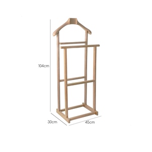 WELL HOME Appendiabiti in Legno Grezzo 45x30x104 cm - Product Image 3