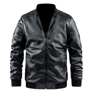 Blouson aviateur en cuir classique, décontracté, à porter au quotidien, blouson aviateur en cuir tendance, doux, chaud et confortable - Product Image 5