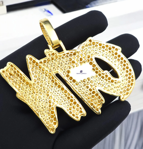 Pendentif Lettre OTM Luxe Iced Out Finition Or Hip Hop Diamant Moissanite Bijoux Personnalisés Prénom - Product Image 3