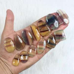 Nouveauté Pendentif en Fluorite multicolore fait à la main Lot en vrac poli pour la fabrication de bijoux fins Pierres précieuses en vrac - Product Image 1