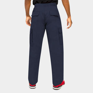 OEM personalizado de invierno de los hombres rectos Jogging pantalones de estilo informal de talla grande pantalones de chándal cintura Logo liso algodón poliéster de moda - Product Image 5