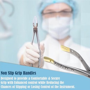 Forceps d'extraction dentaire de haute qualité, pinces en acier inoxydable allemand, racines, mâchoires, molaires, forceps d'extraction dentaire orale - Product Image 3