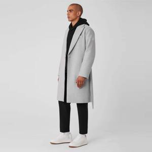 Manteau classique en laine pour homme, manteau d'hiver long avec fermeture boutonnée, pardessus formel sur mesure pour les affaires - Product Image 1