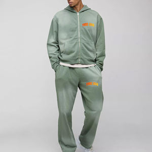 Prix de gros, nouveau design, survêtement pour homme en denim délavé, matière douce, séchage rapide, durable, meilleure fabrication, survêtement pour homme en denim délavé - Product Image 1