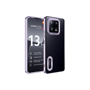 Funda para Xiaomi Mi 13 Pro con Protección de Cámara, Cubierta Omega con Ventana con Logotipo, Funda de Silicona TPU Suave para Poco X4 Pro 5G Lila - Product Image 1