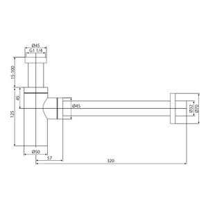 Siphon d'évier rond en laiton facile à installer et à nettoyer avec tuyau de fumée Piège de plomberie pratique - Product Image 6