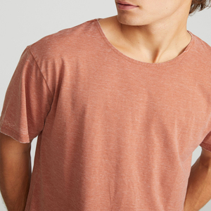 Camiseta de hombre de alta calidad de algodón pesado orgánico 100% 220 gramos diseño de camiseta de timbre personalizable - Product Image 4