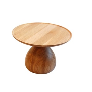 Servidor de pastel de madera con acabado Natural, decoración de vajilla de calidad sostenible, soporte para servir pasteles con calidad duradera - Product Image 1