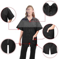 Blouse de toilettage pour animaux de compagnie à fermeture éclair intégrale, tablier de barbier, résistante à l'eau, durable, écologique, confortable, couleur/logo personnalisables