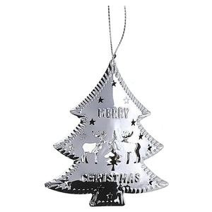 Árbol de Navidad Adornos de metal creativos con base de madera Lo mejor para el hogar Mesa Escritorio Decoración interior Esculturas de moda - Product Image 2