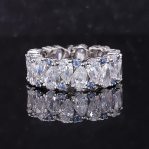 925 Silver IGI Certified Luxury Wedding <b>Band</b> Stylish Double Halo Engagement <b>Ring</b> VVS Emerald Cut Moissanite Diamond Party <b>Ring</b> - Product Image 6