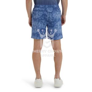 Pantalones cortos deportivos de algodón puro transpirables de cintura media de moda de verano con estampado Tie-Dye cintura elástica de punto para hombres y mujeres - Product Image 4